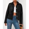 imageBTFBM Womens Faux Leather Jacket Fall Winter Clothes 2025 Long Sleeve Button Down Oversized Motorcycle Coats OutwearBlack