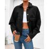 imageBTFBM Womens Faux Leather Jacket Fall Winter Clothes 2025 Long Sleeve Button Down Oversized Motorcycle Coats OutwearBlack