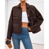 imageBTFBM Womens Faux Leather Jacket Fall Winter Clothes 2025 Long Sleeve Button Down Oversized Motorcycle Coats OutwearDark Coffee