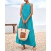 imageBTFBM Summer Halter Dresses for Women 2025 Casual Spring Hollow Out Sleeveless Boho Sundresses Beach Vacation Maxi DressBright Lake Blue