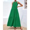 imageBTFBM Summer Halter Dresses for Women 2025 Casual Spring Hollow Out Sleeveless Boho Sundresses Beach Vacation Maxi DressGreen