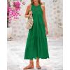 imageBTFBM Summer Halter Dresses for Women 2025 Casual Spring Hollow Out Sleeveless Boho Sundresses Beach Vacation Maxi DressGreen