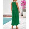 imageBTFBM Summer Halter Dresses for Women 2025 Casual Spring Hollow Out Sleeveless Boho Sundresses Beach Vacation Maxi DressGreen