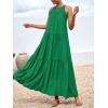 imageBTFBM Summer Halter Dresses for Women 2025 Casual Spring Hollow Out Sleeveless Boho Sundresses Beach Vacation Maxi DressGreen