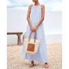 imageBTFBM Summer Halter Dresses for Women 2025 Casual Spring Hollow Out Sleeveless Boho Sundresses Beach Vacation Maxi DressLight Blue