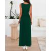 imageBTFBM Summer Maxi Dresses for Women 2025 Sleeveless Casual Ruched High Waisted Tank Long Sundress Flowy Beach Fall DressDark Green