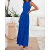 imageBTFBM Summer Maxi Dresses for Women 2025 Sleeveless Casual Ruched High Waisted Tank Long Sundress Flowy Beach Fall DressRoyal Blue