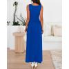 imageBTFBM Summer Maxi Dresses for Women 2025 Sleeveless Casual Ruched High Waisted Tank Long Sundress Flowy Beach Fall DressRoyal Blue