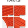 imageBTFBM Women 2025 Summer One Shoulder Bodycon Ruched Maxi Dress Slit Mesh Long Formal Cocktail Fall Wedding Guest DressesOrange