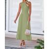 imageBTFBM Women Midi Bodycon Tank Dress Summer Crewneck Sleeveless Pleated A Line Business Casual Knit Sweater Fall DressesMist Green