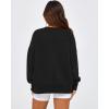 imageBTFBM Womens Casual Crewneck Sweatshirts 2025 Spring Fall Clothes Long Sleeve Side Slit Workout Fleece Pullover TopsBlack