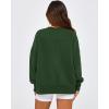 imageBTFBM Womens Casual Crewneck Sweatshirts 2025 Spring Fall Clothes Long Sleeve Side Slit Workout Fleece Pullover TopsDark Green