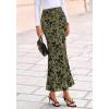 imageBTFBM Womens Floral Mesh Maxi Skirt Elastic High Waisted Boho Elegant Mermaid 2025 Summer Fall Long Skirts for WomenArmy Green
