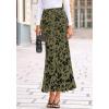 imageBTFBM Womens Floral Mesh Maxi Skirt Elastic High Waisted Boho Elegant Mermaid 2025 Summer Fall Long Skirts for WomenArmy Green