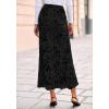 imageBTFBM Womens Floral Mesh Maxi Skirt Elastic High Waisted Boho Elegant Mermaid 2025 Summer Fall Long Skirts for WomenBlack