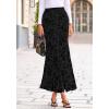 imageBTFBM Womens Floral Mesh Maxi Skirt Elastic High Waisted Boho Elegant Mermaid 2025 Summer Fall Long Skirts for WomenBlack