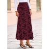 imageBTFBM Womens Floral Mesh Maxi Skirt Elastic High Waisted Boho Elegant Mermaid 2025 Summer Fall Long Skirts for WomenBurgundy