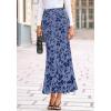 imageBTFBM Womens Floral Mesh Maxi Skirt Elastic High Waisted Boho Elegant Mermaid 2025 Summer Fall Long Skirts for WomenDusty Blue
