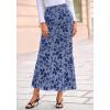 imageBTFBM Womens Floral Mesh Maxi Skirt Elastic High Waisted Boho Elegant Mermaid 2025 Summer Fall Long Skirts for WomenDusty Blue