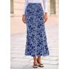 imageBTFBM Womens Floral Mesh Maxi Skirt Elastic High Waisted Boho Elegant Mermaid 2025 Summer Fall Long Skirts for WomenDusty Blue