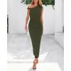 imageBTFBM Womens Formal Cocktail Dresses Fall 2025 One Shoulder Twist Strap Ruched Bodycon Elegant Wedding Party Maxi DressArmy Green