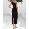 imageBTFBM Womens Formal Cocktail Dresses Fall 2025 One Shoulder Twist Strap Ruched Bodycon Elegant Wedding Party Maxi DressBlack