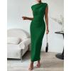imageBTFBM Womens Ruched Bodycon Dress Summer Casual Sleeveless Back Slit Elegant Club Evening Party Cocktail Maxi DressesBright Green