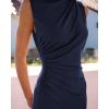 imageBTFBM Womens Ruched Bodycon Dress Summer Casual Sleeveless Back Slit Elegant Club Evening Party Cocktail Maxi DressesNavy