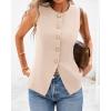 imageBTFBM Summer Sleeveless Blazer Vest For Women Dressy Button Down Round Neck Business Casual Outfits Work Suit Vests TopsBeige