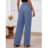 imageBTFBM Womens Casual Elastic High Waisted Wide Leg Trousers 2025 Fall Outfits Pocket Stretchy Comfy Lounge Palazzo PantsBlue