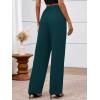 imageBTFBM Womens Casual Elastic High Waisted Wide Leg Trousers 2025 Fall Outfits Pocket Stretchy Comfy Lounge Palazzo PantsDark Blue