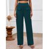 imageBTFBM Womens Casual Elastic High Waisted Wide Leg Trousers 2025 Fall Outfits Pocket Stretchy Comfy Lounge Palazzo PantsDark Blue