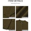 imageBTFBM Womens Chunky Knit Fall Cardigan 2025 Winter Long Sleeve Button Down Soft Loose Cropped Sweater OutwearArmy Green
