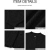 imageBTFBM Womens Chunky Knit Fall Cardigan 2025 Winter Long Sleeve Button Down Soft Loose Cropped Sweater OutwearBlack