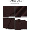 imageBTFBM Womens Chunky Knit Fall Cardigan 2025 Winter Long Sleeve Button Down Soft Loose Cropped Sweater OutwearCoffee
