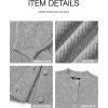 imageBTFBM Womens Chunky Knit Fall Cardigan 2025 Winter Long Sleeve Button Down Soft Loose Cropped Sweater OutwearGrey