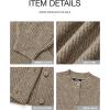imageBTFBM Womens Chunky Knit Fall Cardigan 2025 Winter Long Sleeve Button Down Soft Loose Cropped Sweater OutwearKhaki