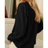 imageBTFBM Long Sleeve Shirts for Women Fall Outfits 2025 Dressy Casual Ruffle Button Down Shirt Loose Vacation Blouses TopsBlack
