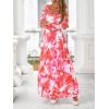 imageBTFBM Women Maxi Dress Fall 2025 Fashion Elegant Long Sleeve Square Neck Floral Print Party Club Wedding Guest DressesFloral Light Orange