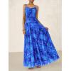 imageBTFBM Women Summer Floral Maxi Dresses Elegant Spaghetti Strap Dress Printed Party Dress Beach Long DressesFloral Bright Blue
