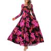 Floral Black Rose Red