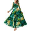 Green Big Floral