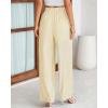 imageBTFBM Palazzo Pants for Women 2025 Fall Striped Flowy Tie Knot Wide Leg High Waist Dressy Casual Work Pants TrousersApricot
