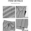 imageBTFBM Palazzo Pants for Women 2025 Fall Striped Flowy Tie Knot Wide Leg High Waist Dressy Casual Work Pants TrousersBlack