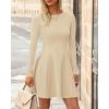 imageBTFBM Fall Dresses for Women 2025 Elegant Classy Flowy A Line Long Sleeve Business Homecoming Cocktail Sweater DressApricot