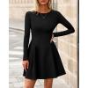 imageBTFBM Fall Dresses for Women 2025 Elegant Classy Flowy A Line Long Sleeve Business Homecoming Cocktail Sweater DressBlack