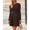 imageBTFBM Fall Dresses for Women 2025 Elegant Classy Flowy A Line Long Sleeve Business Homecoming Cocktail Sweater DressBrown