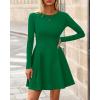imageBTFBM Fall Dresses for Women 2025 Elegant Classy Flowy A Line Long Sleeve Business Homecoming Cocktail Sweater DressGreen
