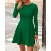 imageBTFBM Fall Dresses for Women 2025 Elegant Classy Flowy A Line Long Sleeve Business Homecoming Cocktail Sweater DressGreen