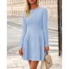 imageBTFBM Fall Dresses for Women 2025 Elegant Classy Flowy A Line Long Sleeve Business Homecoming Cocktail Sweater DressLight Blue